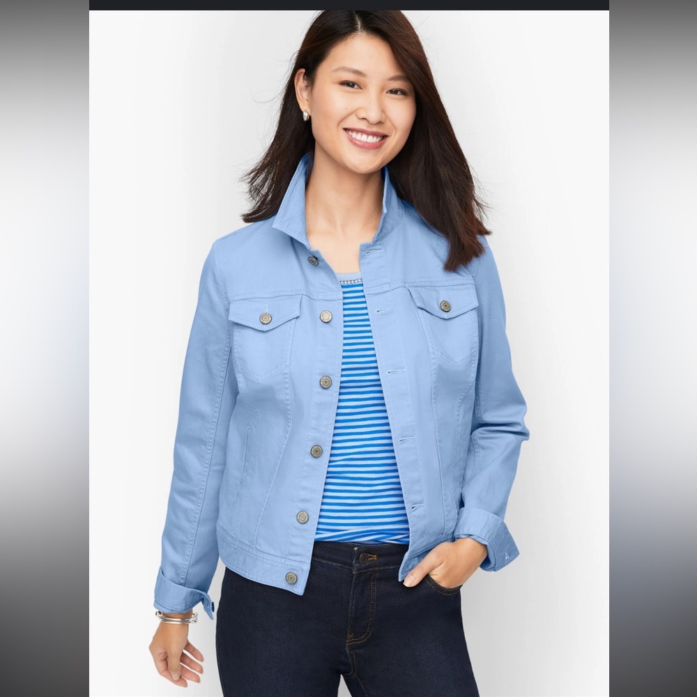 Talbots Light Blue Jean Jacket‎ Sz S
